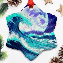 Tsunami Waves Ocean Sea Nautical Nature Water Ornament (snowflake)