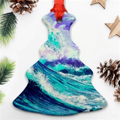 Tsunami Waves Ocean Sea Nautical Nature Water Ornament (christmas Tree) 