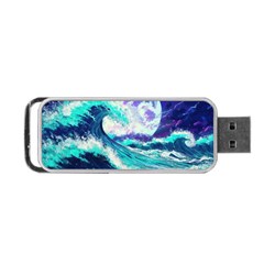 Tsunami Waves Ocean Sea Nautical Nature Water Portable Usb Flash (two Sides)