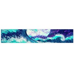 Tsunami Waves Ocean Sea Nautical Nature Water Large Premium Plush Fleece Scarf 