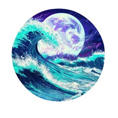 Tsunami Waves Ocean Sea Nautical Nature Water Mini Round Pill Box