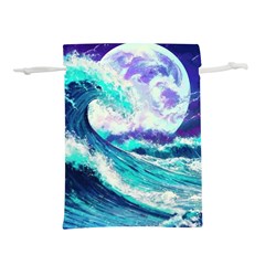 Tsunami Waves Ocean Sea Nautical Nature Water Lightweight Drawstring Pouch (l) by Jancukart