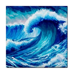 Tsunami Tidal Wave Ocean Waves Sea Nature Water 3 Tile Coaster by Jancukart