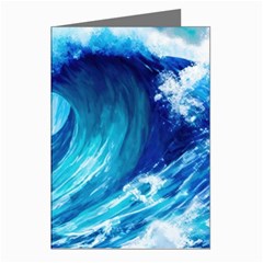 Tsunami Tidal Wave Ocean Waves Sea Nature Water 3 Greeting Cards (pkg Of 8)