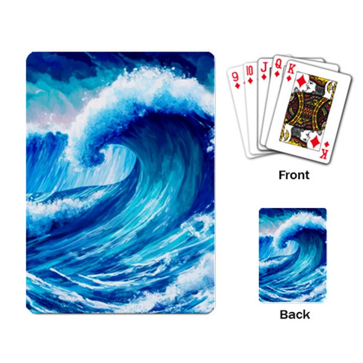 Tsunami Tidal Wave Ocean Waves Sea Nature Water 3 Playing Cards Single Design (Rectangle)