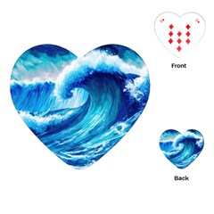 Tsunami Tidal Wave Ocean Waves Sea Nature Water 3 Playing Cards Single Design (heart)