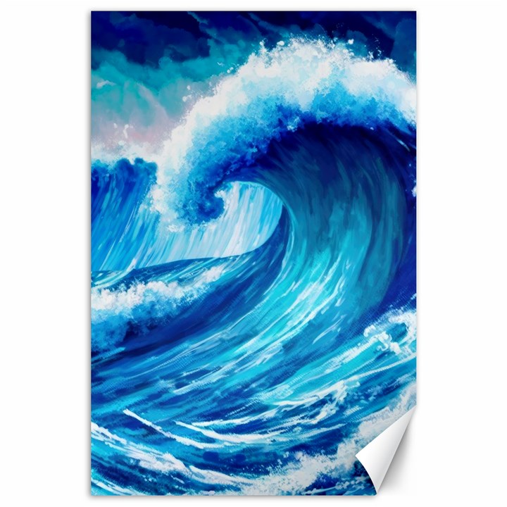 Tsunami Tidal Wave Ocean Waves Sea Nature Water 3 Canvas 24  x 36 