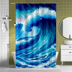 Tsunami Tidal Wave Ocean Waves Sea Nature Water 3 Shower Curtain 48  X 72  (small)  by Jancukart