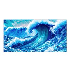 Tsunami Tidal Wave Ocean Waves Sea Nature Water 3 Satin Shawl 45  X 80 