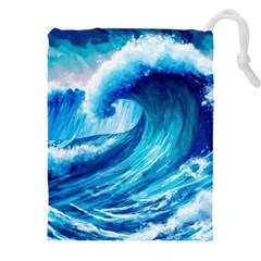 Tsunami Tidal Wave Ocean Waves Sea Nature Water 3 Drawstring Pouch (5xl) by Jancukart