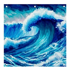 Tsunami Tidal Wave Ocean Waves Sea Nature Water 3 Banner And Sign 4  X 4  by Jancukart