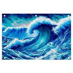 Tsunami Tidal Wave Ocean Waves Sea Nature Water 3 Banner And Sign 6  X 4  by Jancukart