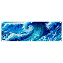 Tsunami Tidal Wave Ocean Waves Sea Nature Water 3 Banner And Sign 12  X 4  by Jancukart