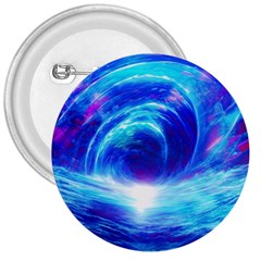 Tsunami Waves Ocean Sea Nautical Nature Water Art Work 3  Buttons by Jancukart