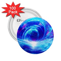 Tsunami Waves Ocean Sea Nautical Nature Water Art Work 2 25  Buttons (100 Pack) 