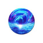 Tsunami Waves Ocean Sea Nautical Nature Water Art Work Magnet 3  (Round) Front