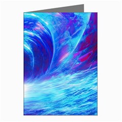 Tsunami Waves Ocean Sea Nautical Nature Water Art Work Greeting Cards (pkg Of 8) by Jancukart