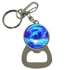 Tsunami Waves Ocean Sea Nautical Nature Water Art Work Bottle Opener Key Chain by Jancukart