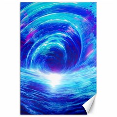 Tsunami Waves Ocean Sea Nautical Nature Water Art Work Canvas 20  X 30 