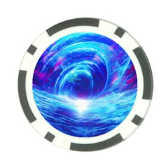 Tsunami Waves Ocean Sea Nautical Nature Water Art Work Poker Chip Card Guard (10 Pack)