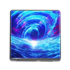 Tsunami Waves Ocean Sea Nautical Nature Water Art Work Memory Card Reader (square 5 Slot)