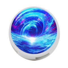 Tsunami Waves Ocean Sea Nautical Nature Water Art Work 4-port Usb Hub (two Sides) by Jancukart