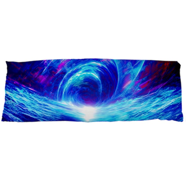 Tsunami Waves Ocean Sea Nautical Nature Water Art Work Body Pillow Case Dakimakura (Two Sides)