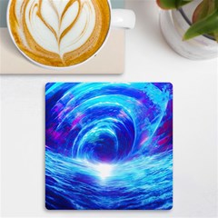 Tsunami Waves Ocean Sea Nautical Nature Water Art Work Uv Print Square Tile Coaster  by Jancukart