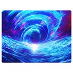 Tsunami Waves Ocean Sea Nautical Nature Water Art Work Premium Plush Fleece Blanket (Extra Small) 40 x30  Blanket Front