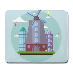 Amsterdam Landmark Landscape Large Mousepad by Sudheng