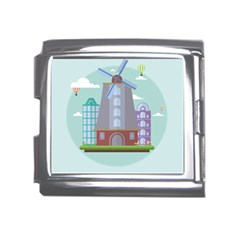 Amsterdam Landmark Landscape Mega Link Italian Charm (18mm) by Sudheng