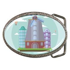 Amsterdam Landmark Landscape Belt Buckles by Sudheng