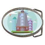 Amsterdam Landmark Landscape Belt Buckles Front