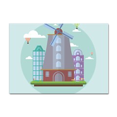 Amsterdam Landmark Landscape Sticker A4 (100 Pack) by Sudheng