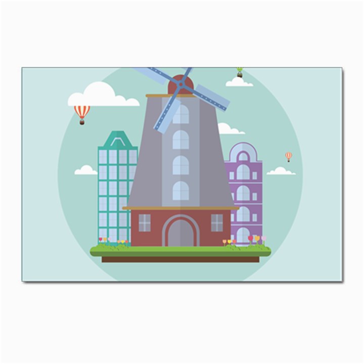 Amsterdam Landmark Landscape Postcards 5  x 7  (Pkg of 10)