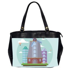 Amsterdam Landmark Landscape Oversize Office Handbag (2 Sides)