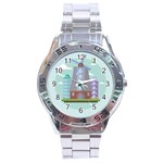 Amsterdam Landmark Landscape Stainless Steel Analogue Watch Front