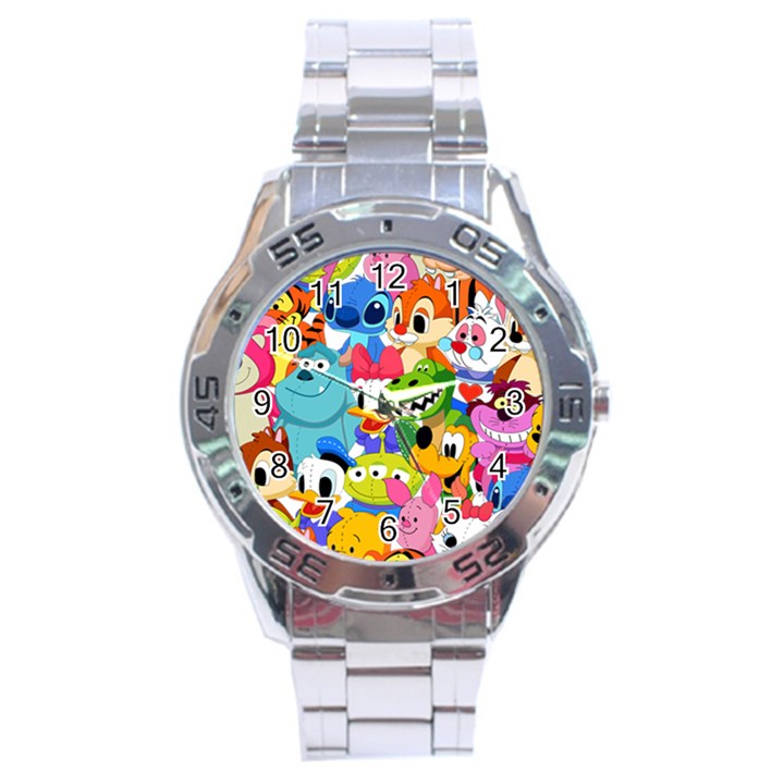 Illustration Cartoon Character Animal Cute Stainless Steel Analogue Watch