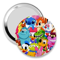 Illustration Cartoon Character Animal Cute 3  Handbag Mirrors by Sudheng