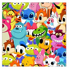 Illustration Cartoon Character Animal Cute Square Satin Scarf (36  X 36 ) by Sudheng