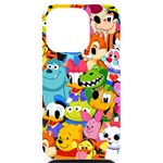 Illustration Cartoon Character Animal Cute iPhone 14 Pro Black UV Print Case Front