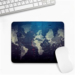 Vintage World Map Illustration Artwork Water Drop Digital Art Arts Small Mousepad by Sudheng