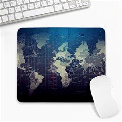 Vintage World Map Illustration Artwork Water Drop Digital Art Arts Large Mousepad by Sudheng