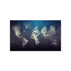 Vintage World Map Illustration Artwork Water Drop Digital Art Arts Sticker (rectangular) by Sudheng