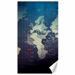 Vintage World Map Illustration Artwork Water Drop Digital Art Arts Canvas 40  X 72  by Sudheng