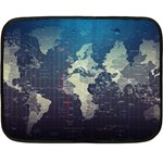 Vintage World Map Illustration Artwork Water Drop Digital Art arts Fleece Blanket (Mini) 35 x27  Blanket