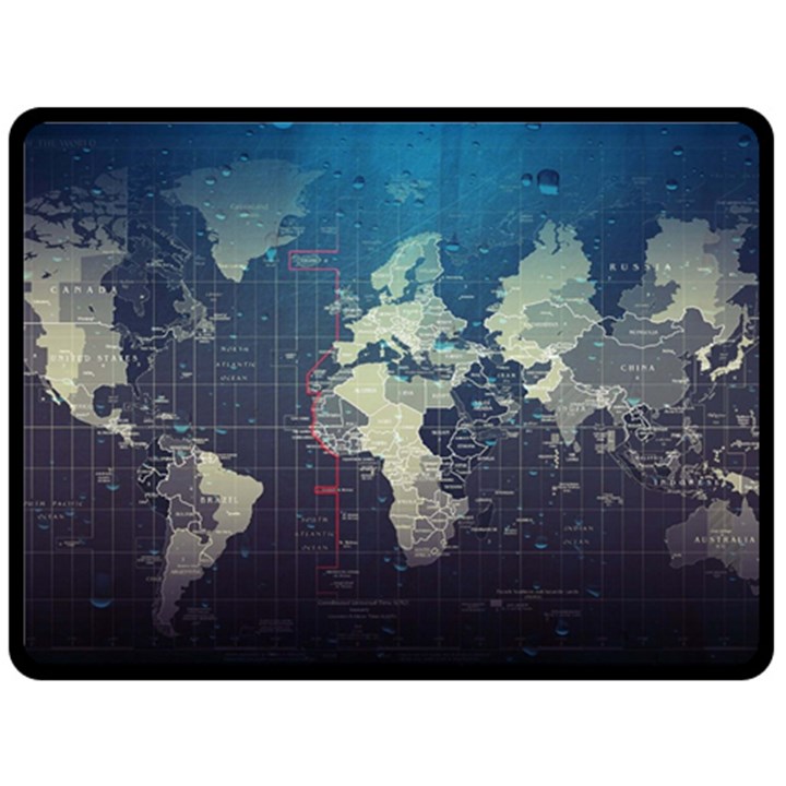 Vintage World Map Illustration Artwork Water Drop Digital Art arts Fleece Blanket (Large)