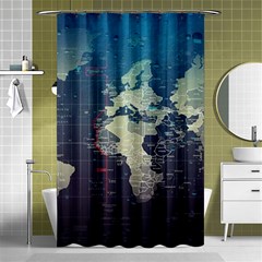 Vintage World Map Illustration Artwork Water Drop Digital Art Arts Shower Curtain 48  X 72  (small)  by Sudheng