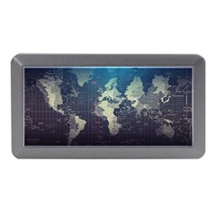 Vintage World Map Illustration Artwork Water Drop Digital Art Arts Memory Card Reader (mini) by Sudheng