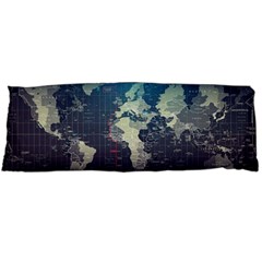 Vintage World Map Illustration Artwork Water Drop Digital Art Arts Body Pillow Case (dakimakura) by Sudheng